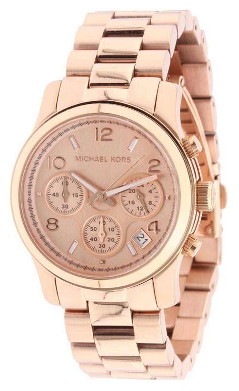 michael kors runway rose gold chronograph watch|Michael Kors rose gold.